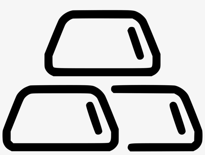 Gold Bars - - Gold Bar Black Clipart, transparent png #2067556