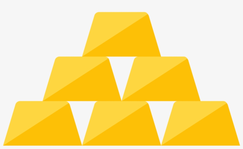 Bar Clipart Gold Biscuit - Gold Flat Icon Png, transparent png #2067593