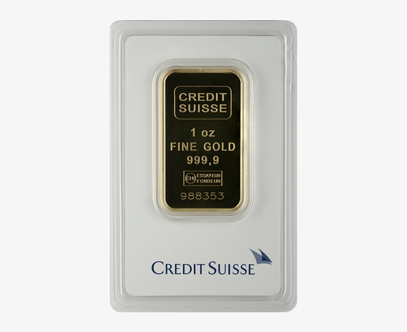 Picture Of 1 Oz Credit Suisse Gold Bar - Replica Gold Bars Credit Suisse, transparent png #2067617