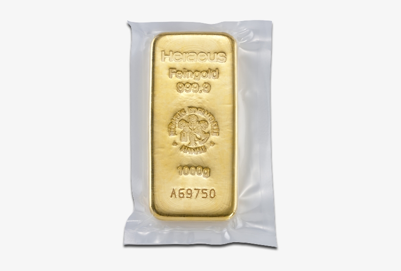 Heraeus 1 Kg Gold Bar, transparent png #2067725