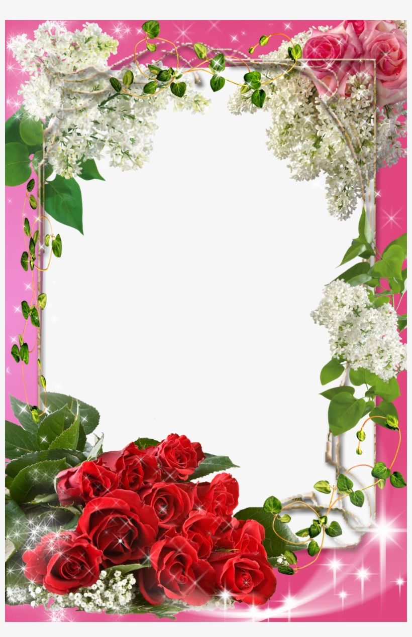 Page Borders, Borders And Frames, Borders For Paper, - Flower Frame Photoshop, transparent png #2067936