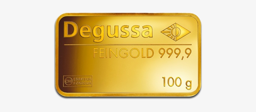 Gold Bars Png - Degussa Gold Bar 100 Gr, transparent png #2067967
