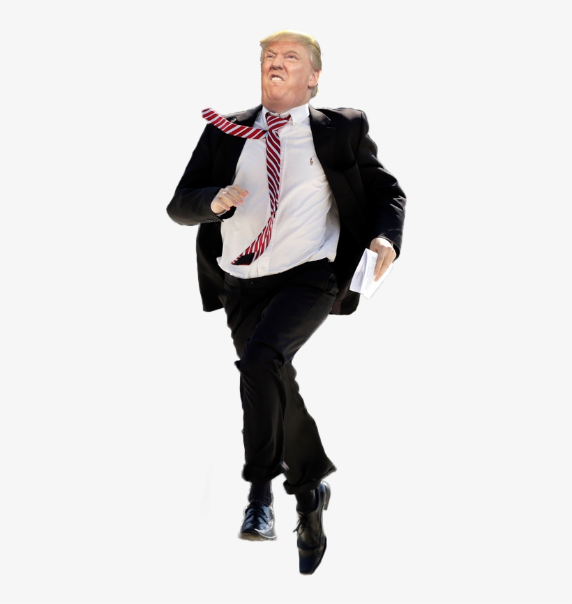 I Photoshopped What I Think Donald Trump Would Realistically - Trump Running Into School, transparent png #2068575