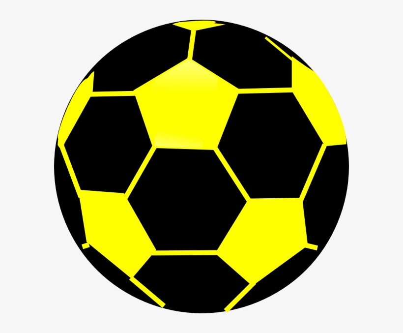Small - Black And Yellow Soccer Ball, transparent png #2068977