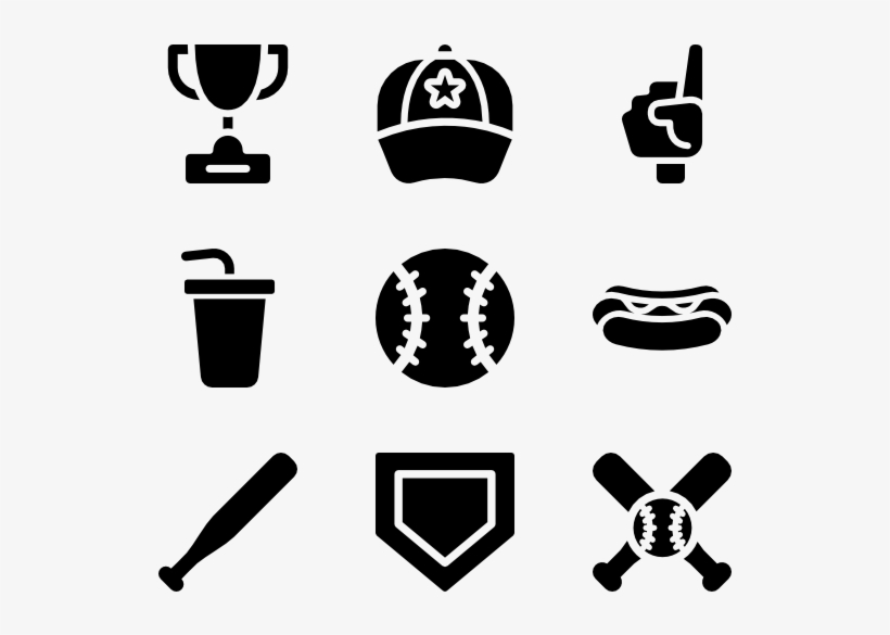 Baseball Elements - Baseball Icons Png, transparent png #2069968