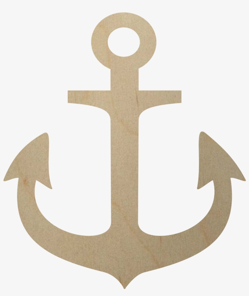 Wooden Anchor Shape Woodencutouts Com - Stickers De Anclas, transparent png #2070265