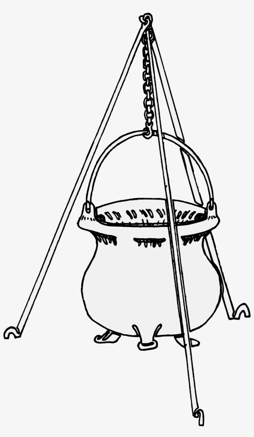 Cauldron Hanging From A Tripod, transparent png #2071243