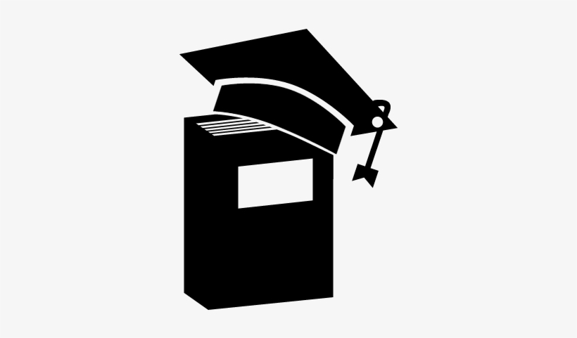 Graduation Cap On A Book In Vertical Position Vector - Vector Gorro De Graduacion, transparent png #2072971