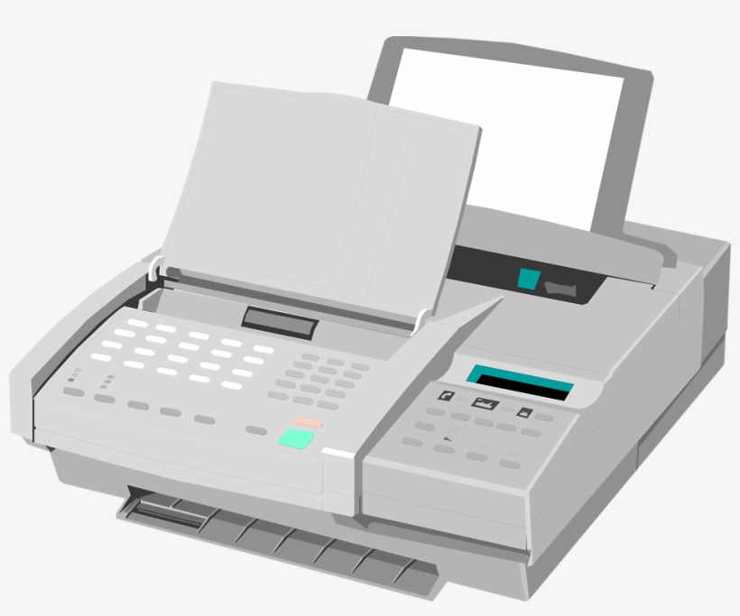 Free Stock Photo Illustration Of A - Fax Machine Png, transparent png #2073160