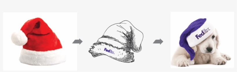 Fedex Santa Hat Illustration - Sketch, transparent png #2073707