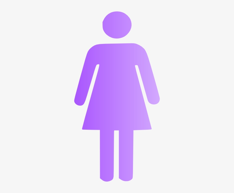 Woman Icon Purple Clip Art - Red Female Toilet Sign, transparent png #2074668