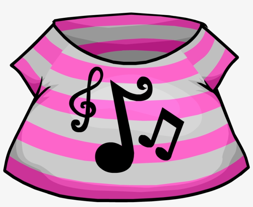 Pop Music Shirt Icon - Club Penguin Music Shirt, transparent png #2075091