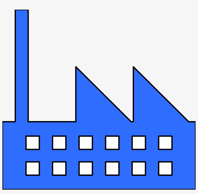 Open - Factory Icon Blue Png, transparent png #2075490
