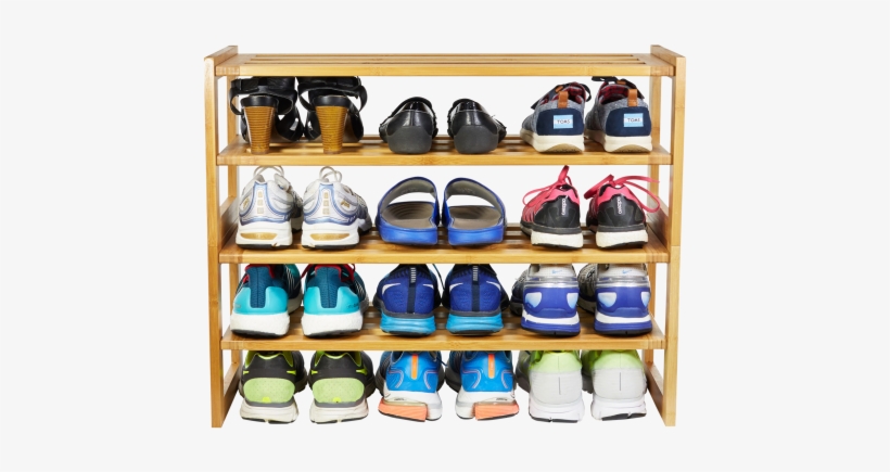 2-tier Bamboo Shoe Rack - Shoe, transparent png #2076534