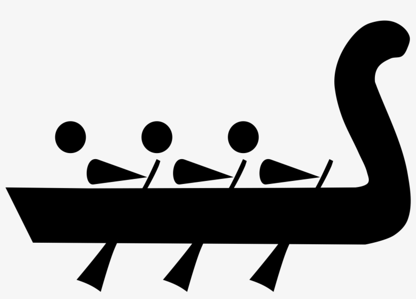 Open - Dragon Boat Icon Black, transparent png #2077004