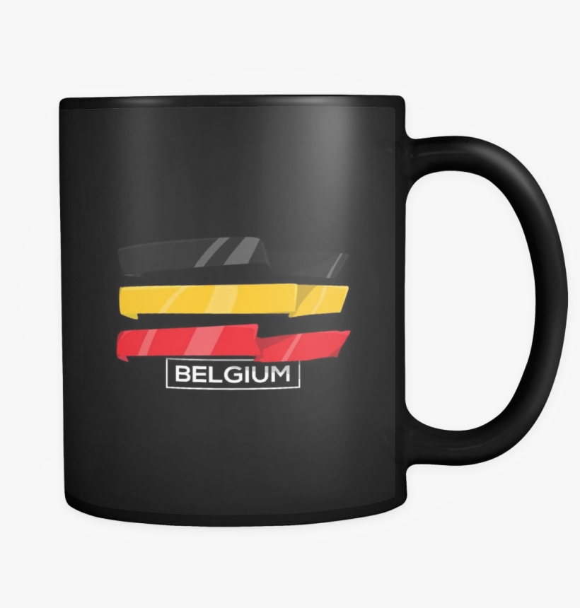Belgian, Belgium Europe Patriotic Country Flag Black - Pilot Mug, transparent png #2077007