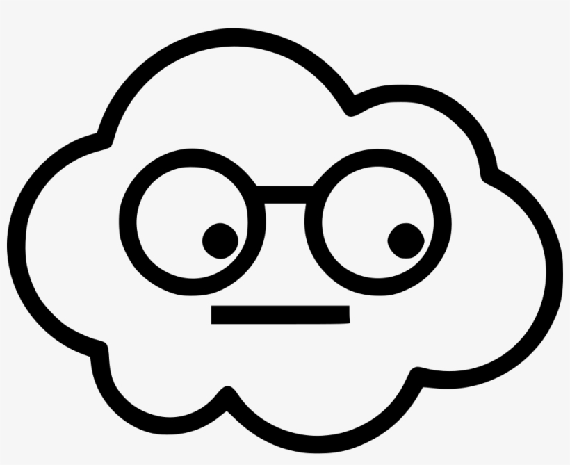 Cloud Dork Glasses Comments - Happy Cloud Png Icon, transparent png #2078824