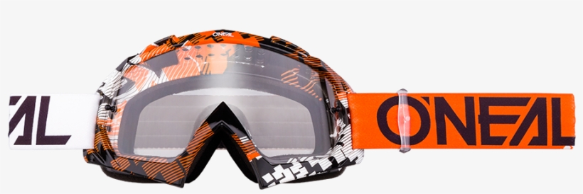 O`neal B-10 Goggle Pixel Orange/white - Oneal B-10 Pixel Radium Motocross Goggles - Frame Orange, transparent png #2078944