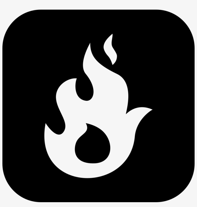 Flame Of Fire On A Square Background Comments - Fire Extinguisher, transparent png #2079297