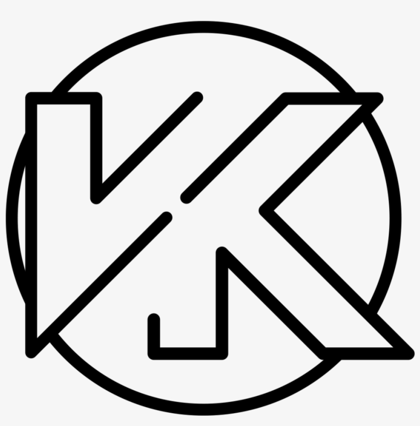 Vk Logo Blk - Line Art, transparent png #2079305