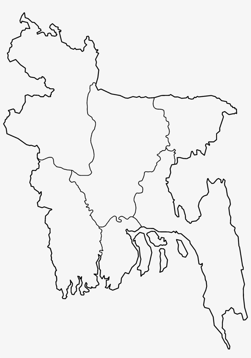 Bangladesh Divisions Blank - Optical Fiber Network In Bangladesh, transparent png #2079722