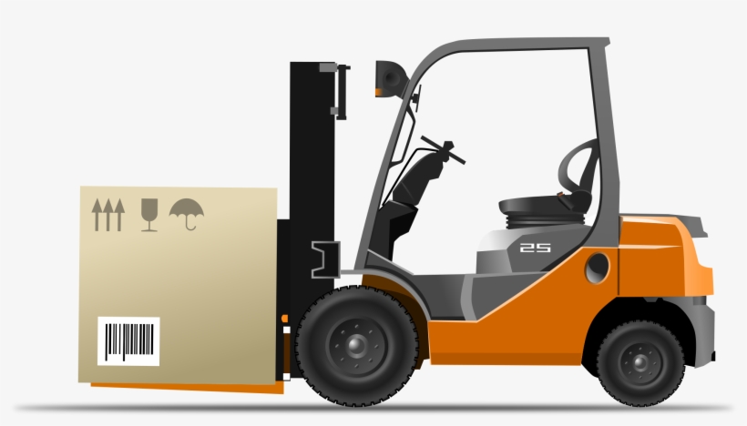 This Free Icons Png Design Of Orange Forklift Loader, transparent png #2080513
