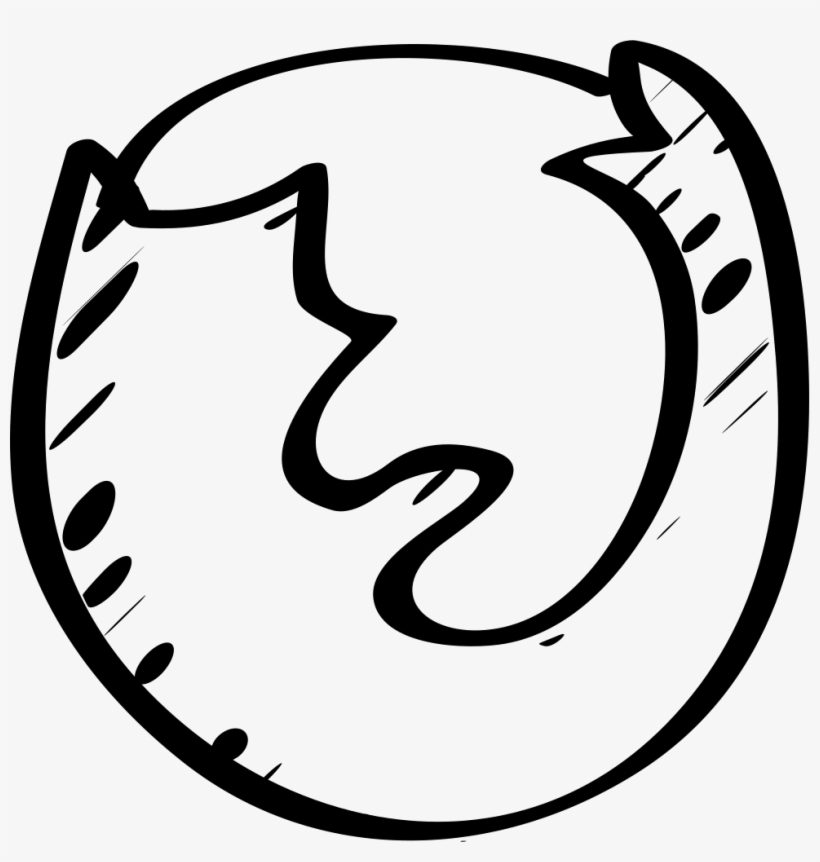 Firefox Sketched Logo Comments Firefox Blanco Y Negro Free