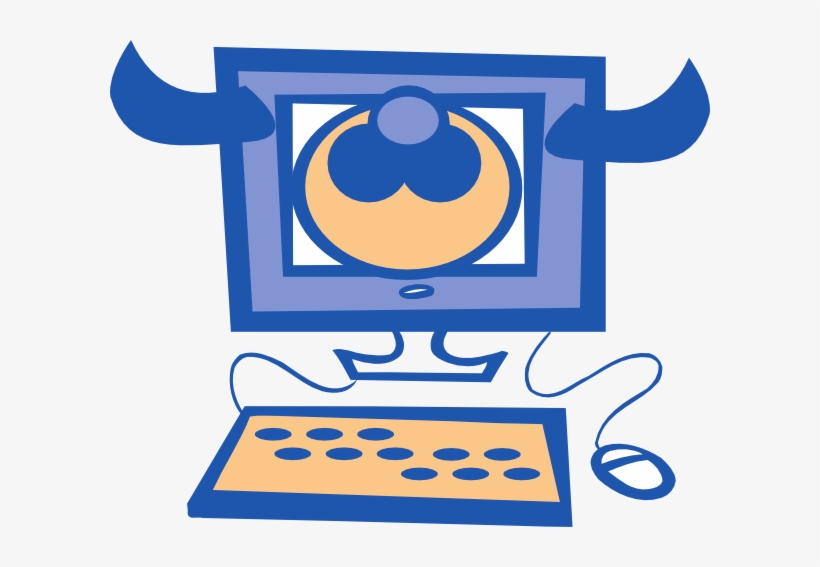 Free Vector Frankiechow Cow Computer Clip Art - Computer Clip Art, transparent png #2081410