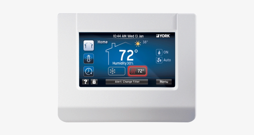 York S1-ttscc02 Touchscreen Communicating Thermostat, transparent png #2081721