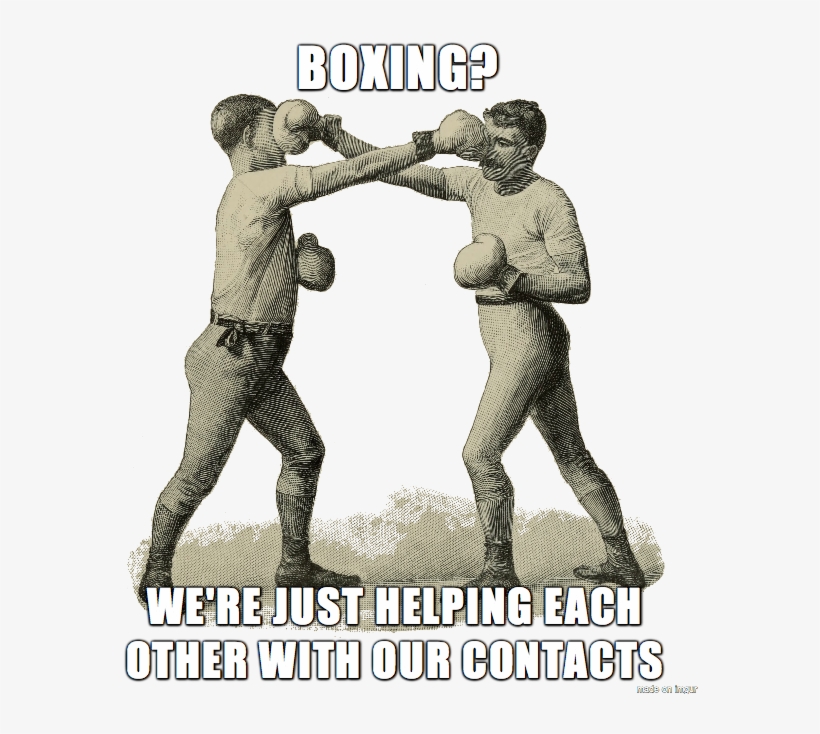 Can't Stand Contacts, Went Back To Glasses - Boxing Drawing Vintage, transparent png #2082279