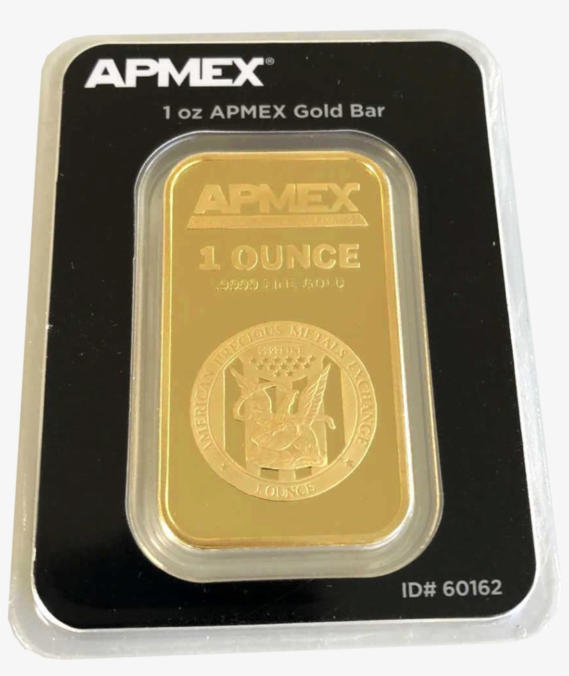 1 Oz Gold Bar Apmex - Gold Bar, transparent png #2082536