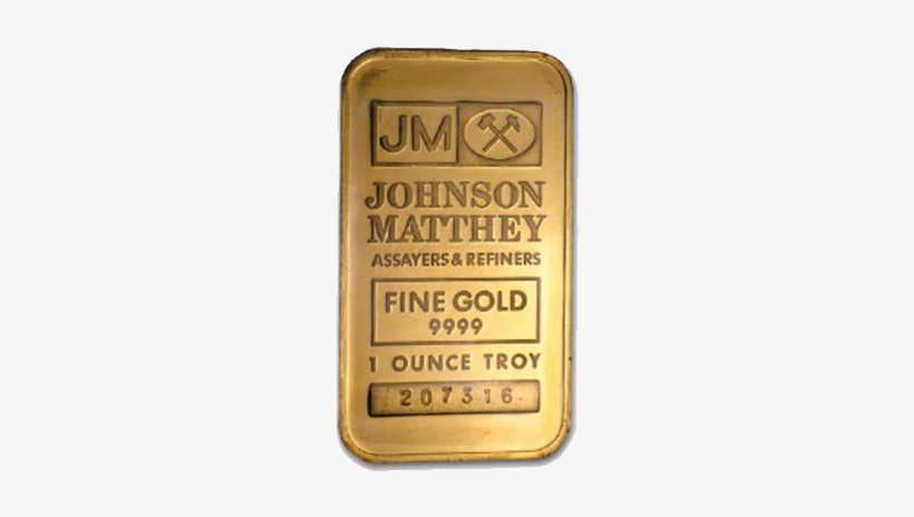 1 Oz Johnson Mathey Gold Bar Gold Bar Usa Free Transparent Png Download Pngkey