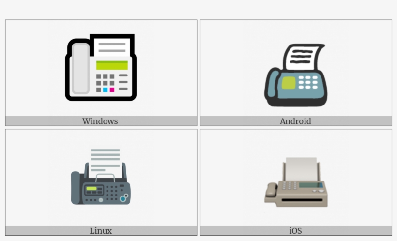 Fax Machine On Various Operating Systems - Emoji, transparent png #2083189