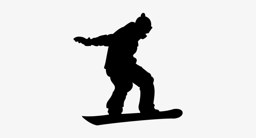 Snowboard Png Pic - Snowboarder Silhouette Clip Art, transparent png #2083442