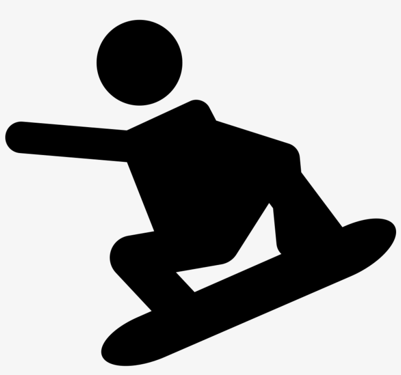 Extreme Snowboard Silhouette Png - Icono De Deportes Extremos, transparent png #2083629