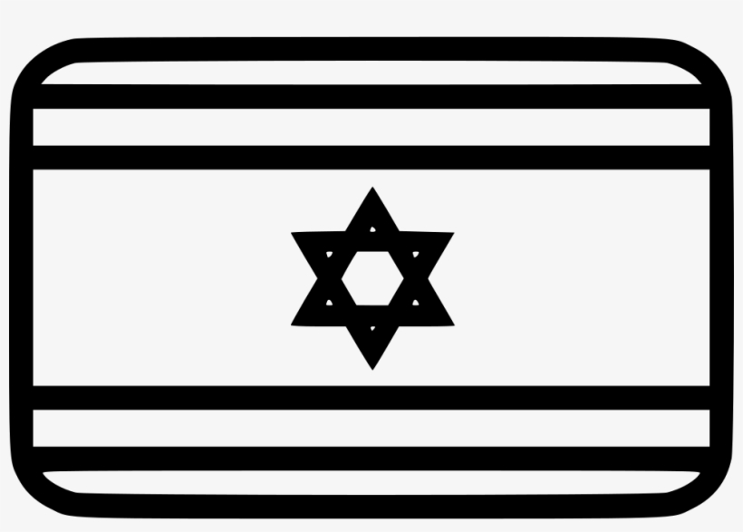 Israel Flag - - Israel Flag Black And White Icon, transparent png #2084617
