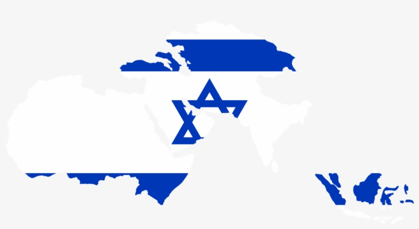 Map And Flag Of Israel On Old Linen - Map, transparent png #2084686