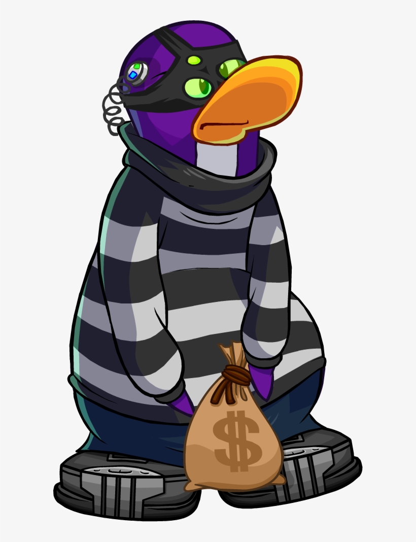 Agent Unknown Design - Club Penguin Robber Png, transparent png #2084748