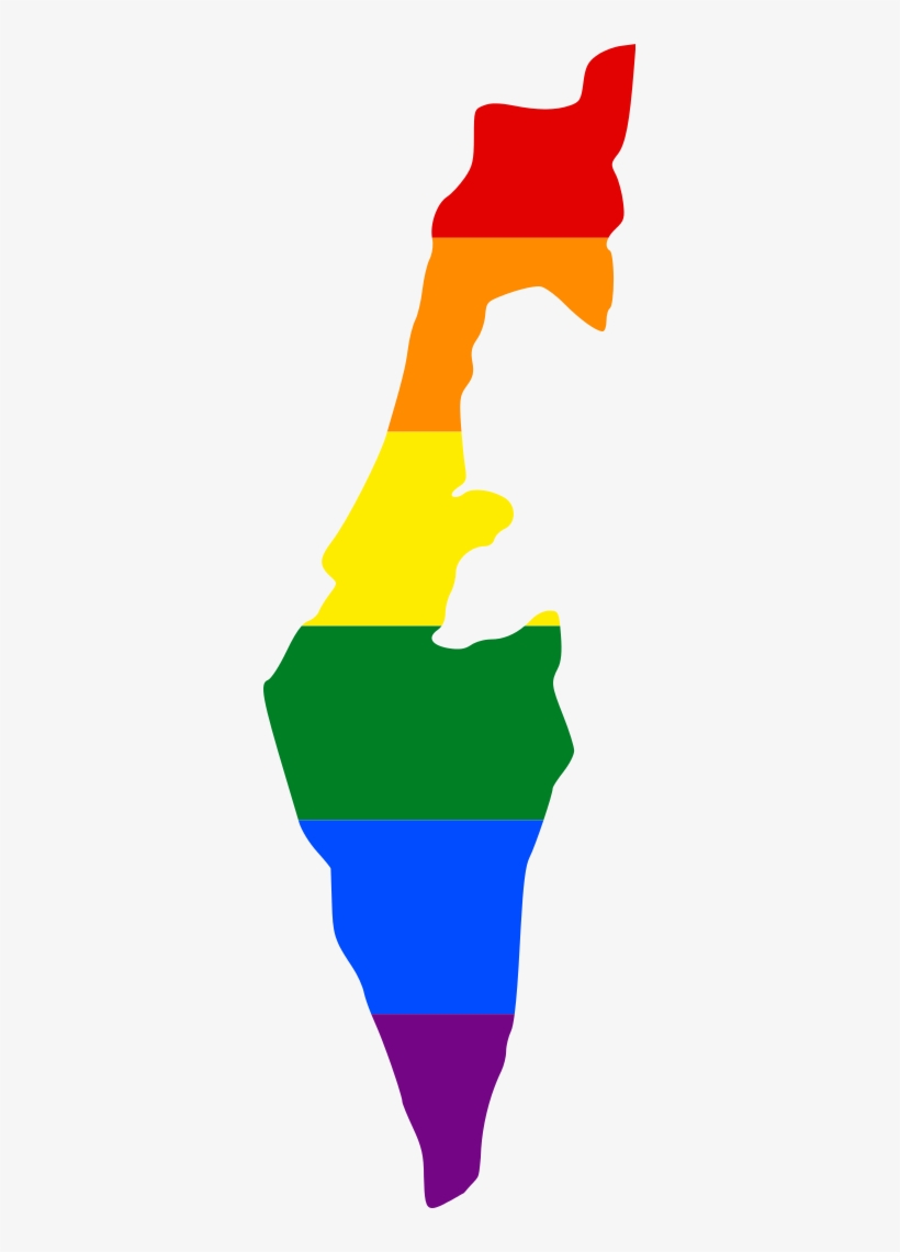 Lgbt Flag Map Of Israel - Israel Lgbt Map, transparent png #2085151