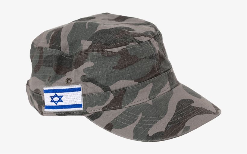 Military Style Hat With Israel Flag - Hat, transparent png #2085223