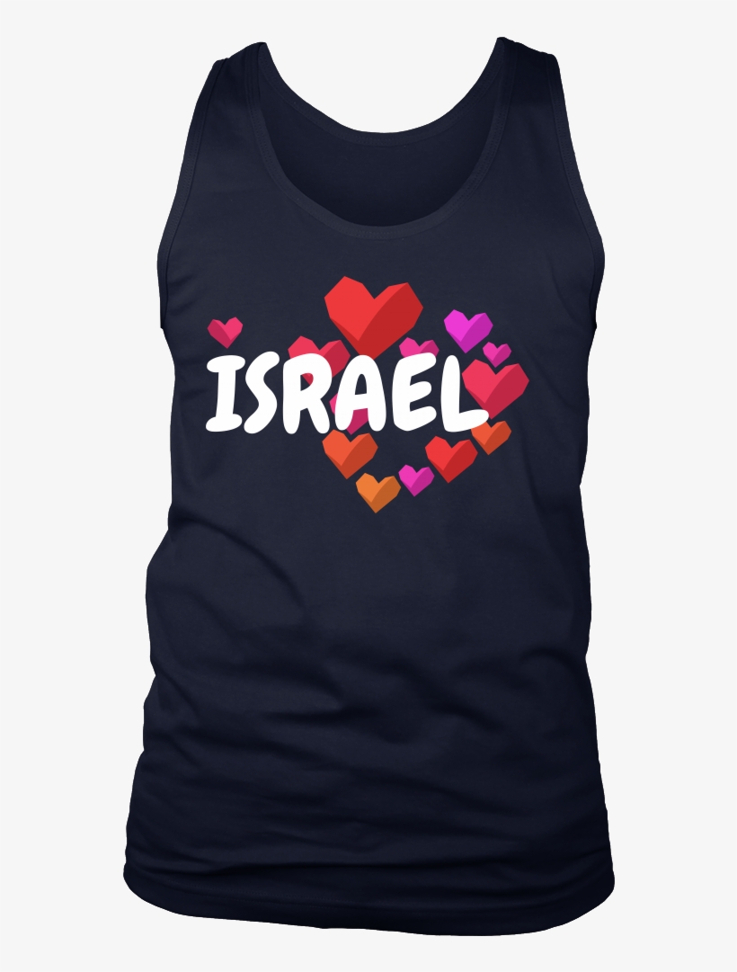I Love Israel Vintage Retro Distressed Star Flag Tank - Shirt, transparent png #2085303