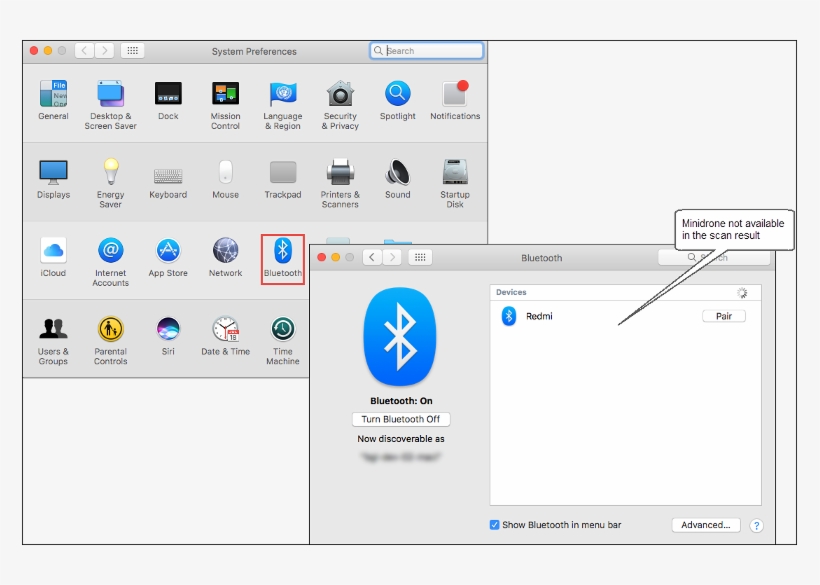 Minidrone Not Found In Bluetooth Scan Result - Flash Play On Mac System Preferences, transparent png #2086518