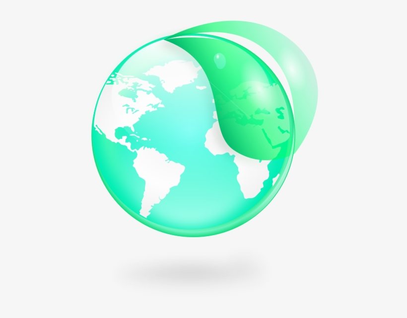 Environmental / Eco Globe & Leaf Icon Png Clip Arts, transparent png #2087467