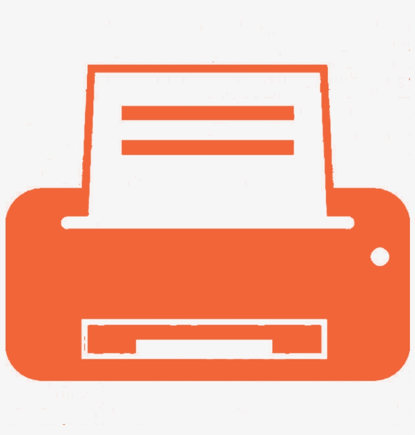 Printer-icon - Printer Icon Png Orange, transparent png #2087944