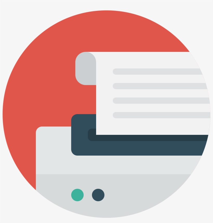 Open - Printer Flat Vector Png, transparent png #2087999