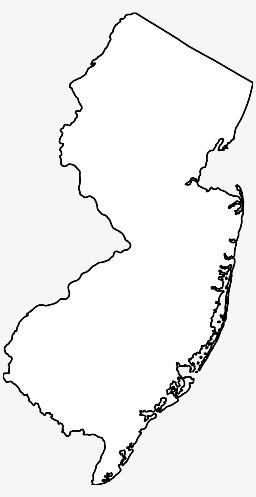 Open - New Jersey Colony Map Outline, transparent png #2088419