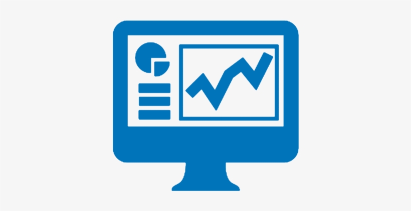 Chart, Grawth, Blue, Monitoring, Report, Screen, Statistics - Data Analytics Icon Blue, transparent png #2088569