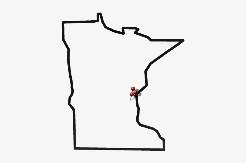 Mn Locations - Minnesota Outline With Heart, transparent png #2088637