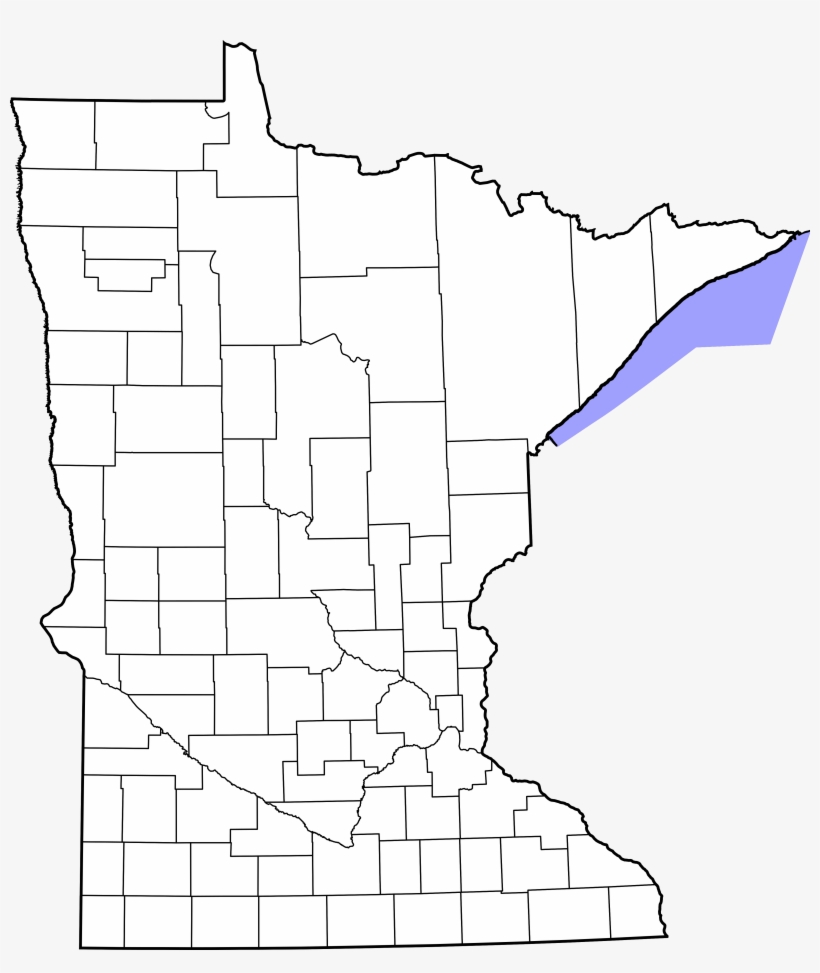 Map Of Minnesota Counties Blank - Outline Of Minnesota Counties, transparent png #2088673