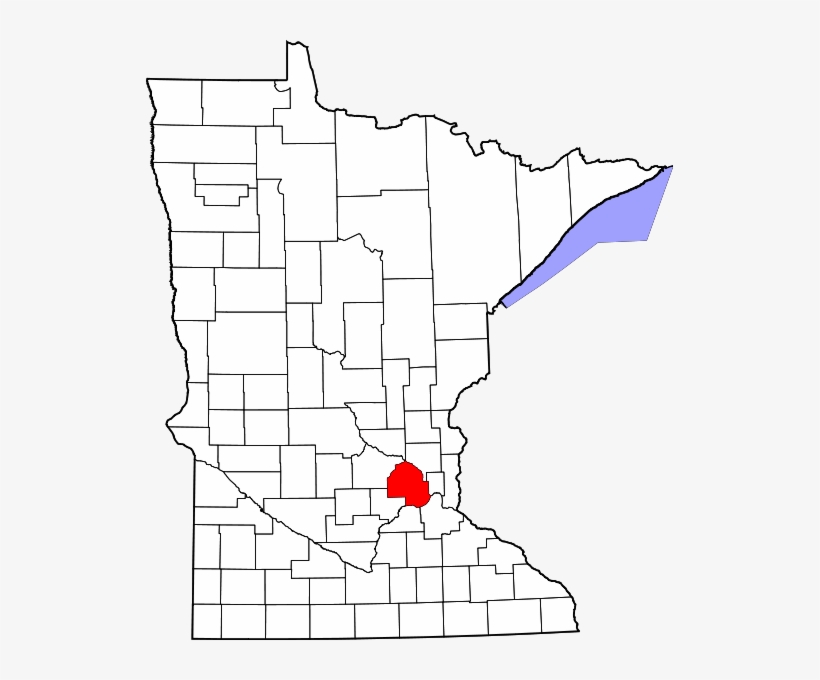 Map Of Minnesota Highlighting Hennepin County - Dakota County Mn Map, transparent png #2088707
